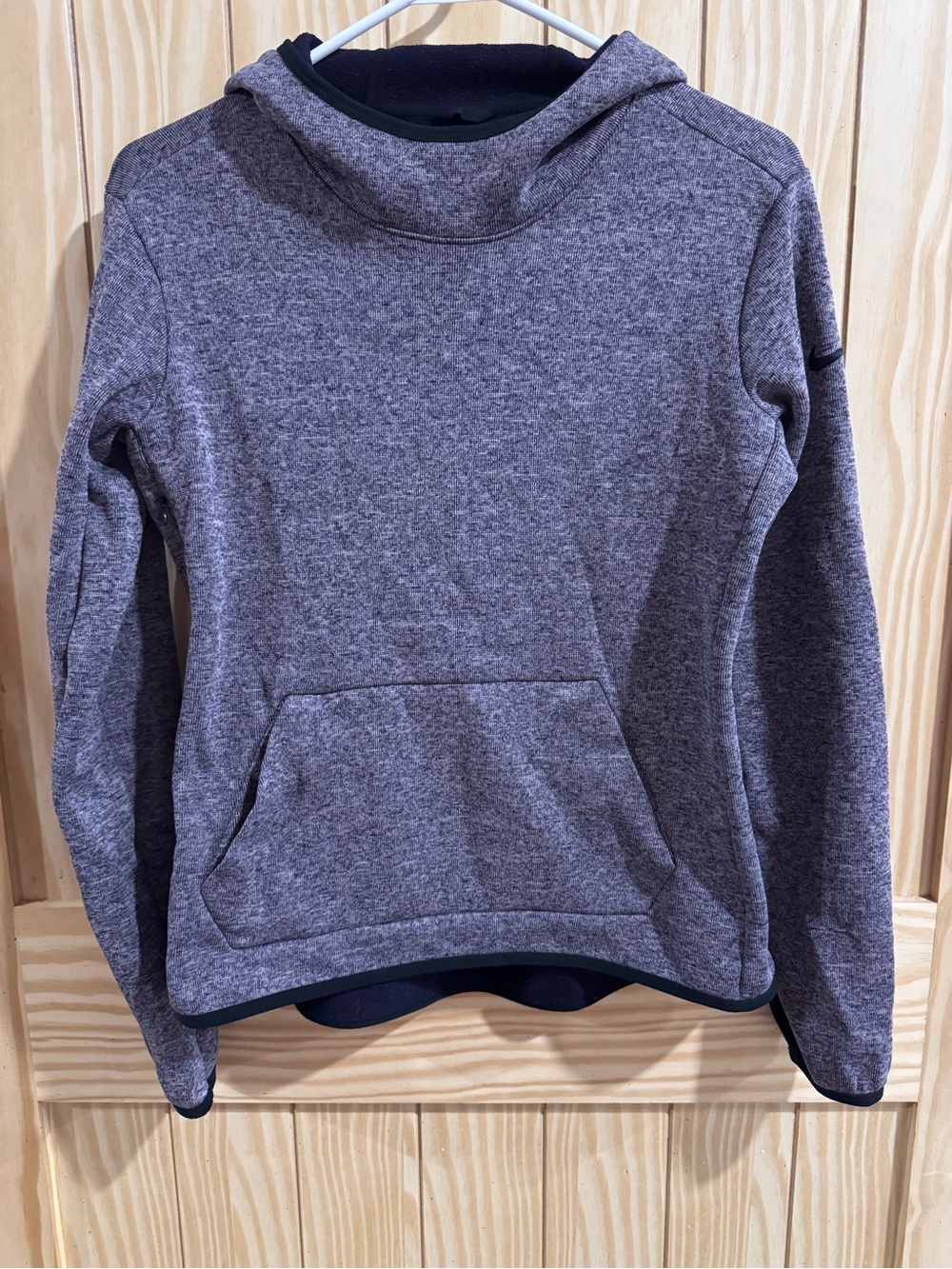 Deep Heathered Purple “Dry Fit” Thermal Nike hoodie—small